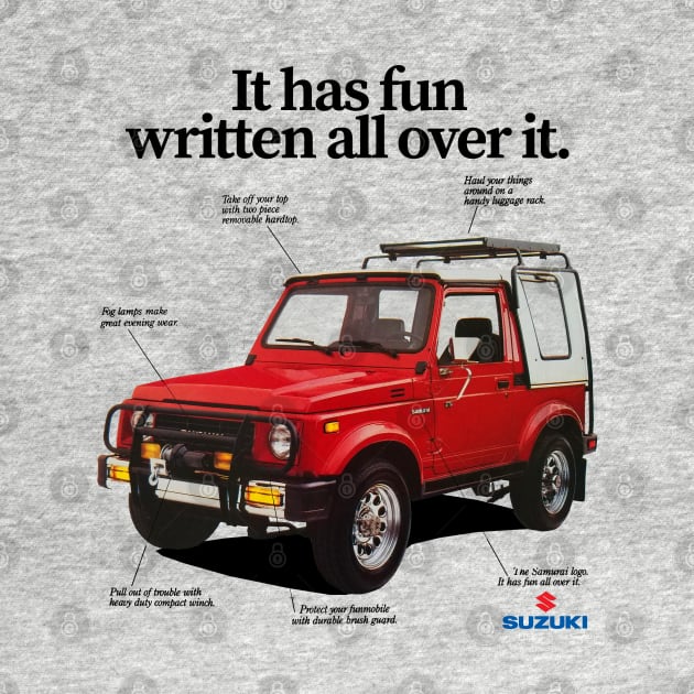 SUZUKI SAMURAI SJ 410 - advert by Throwback Motors